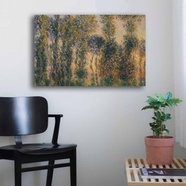 Wallity Pintura en Lienzo Claude Monet Los Álamos en Giverny, Amanecer 45 x 70 cm